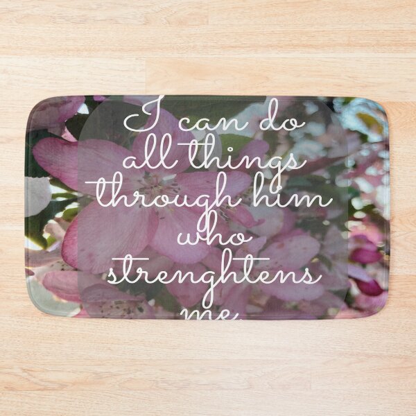 Item preview, Pink Flower Inspirational Bible Verse designed and sold by Bridget Swanson.