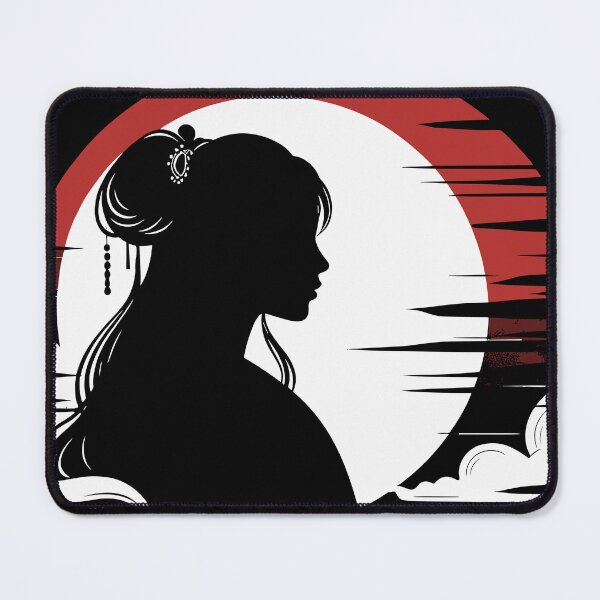 Item preview, Ephemeral Whispers: Japanese girl Essence Silhouette designed and sold by LoFi-OG.