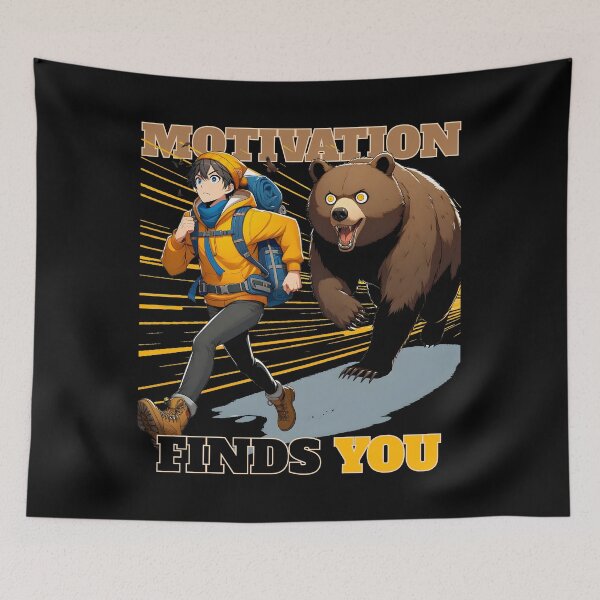 Item preview, Motivation Finds you Funny quote designed and sold by YokujinDesign.