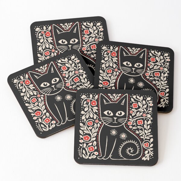 Item preview, Lino Cut Cat designed and sold by Texterns.