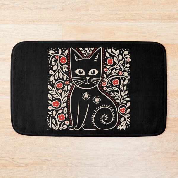 Item preview, Lino Cut Cat designed and sold by Texterns.