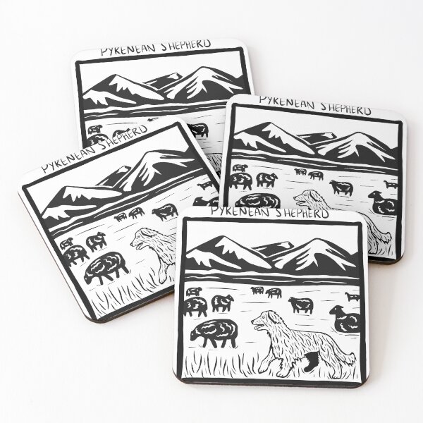 Item preview, Pyrenean Shepherd Stamp Art designed and sold by BrinaDraws.