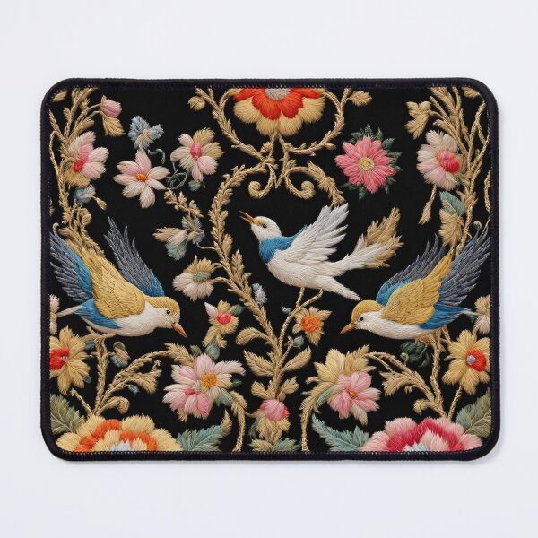 Item preview, Birds in garden embroidery print designed and sold by AI  © ZORIANA.