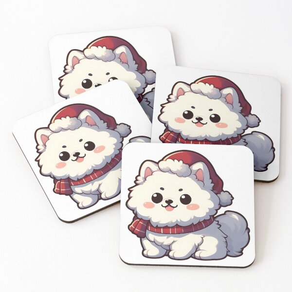 Item preview, Chibi Samoyed in Christmas designed and sold by City0fDreams.