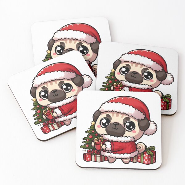Item preview, Chibi Pug in Christmas designed and sold by City0fDreams.