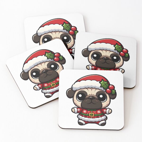 Item preview, Chibi Pug in Christmas designed and sold by City0fDreams.
