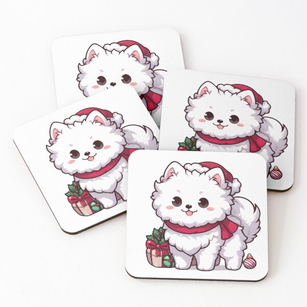 Item preview, Chibi Samoyed in Christmas designed and sold by City0fDreams.