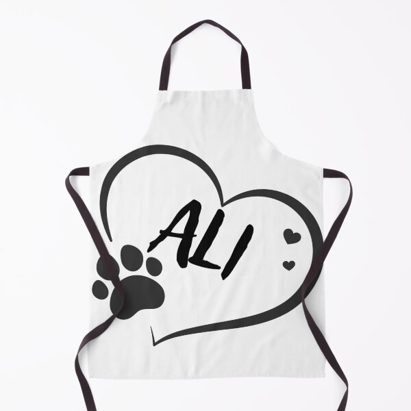 Item preview, Ali pet dog or cat name in a heart with a paw, great gift for dog or cat owners designed and sold by OCS1337.