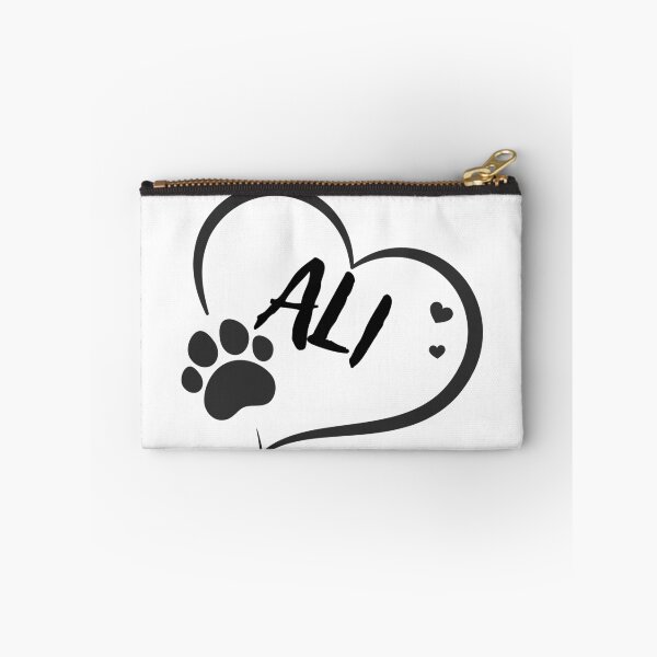 Item preview, Ali pet dog or cat name in a heart with a paw, great gift for dog or cat owners designed and sold by OCS1337.