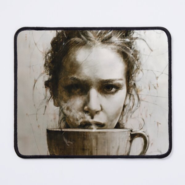 Item preview, Caffeine Whispers: Scribbly Sketch in the Style of Jeremy Mann designed and sold by pavelrmata.