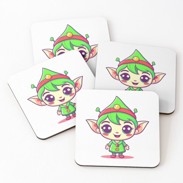 Item preview, Cute Santas Little Helper Kawaii Christmas Elf  designed and sold by SantasHelpers.