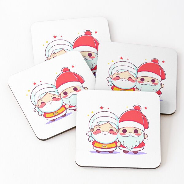 Item preview, Cute Mr and Mrs Santa Claus Kawaii Christmas designed and sold by SantasHelpers.