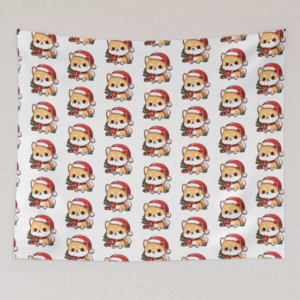 Item preview, Chibi Shiba Inu in Christmas designed and sold by City0fDreams.