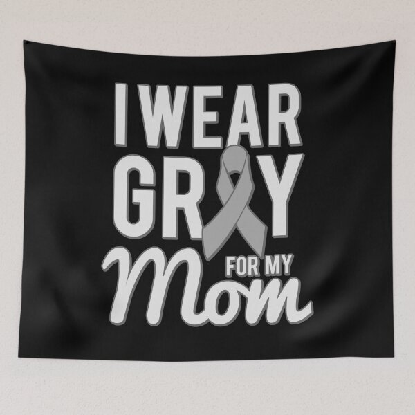 Item preview, I Wear Grey For My Mom Brain Cancer Awareness designed and sold by flippinsg.