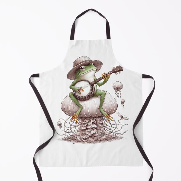 Item preview, Frog Playing Banjo On Magic Flying Jellyfish designed and sold by UnrealQuake.
