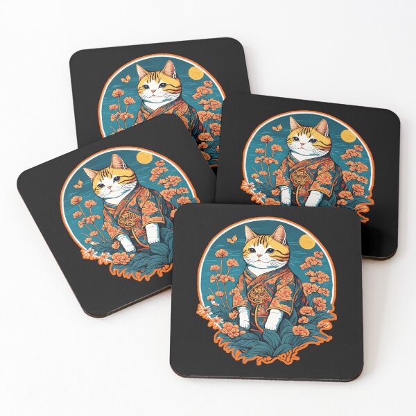 Item preview, Cat Wearing Kimono  designed and sold by WoodburyLake.