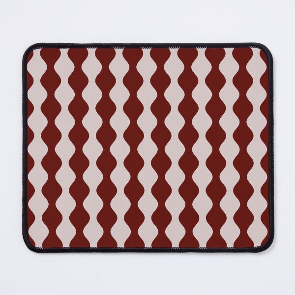 Item preview, Abstract Vertical Wave Pattern Dark Red and Ivory designed and sold by UniqueBoutique4.