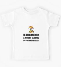 If Attacked By Clowns Go For Juggler Joke Kids Tee