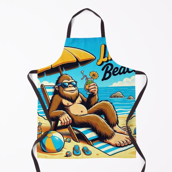 Item preview, Cartoon Bigfoot "Life's a Beach" designed and sold by Zestpond.