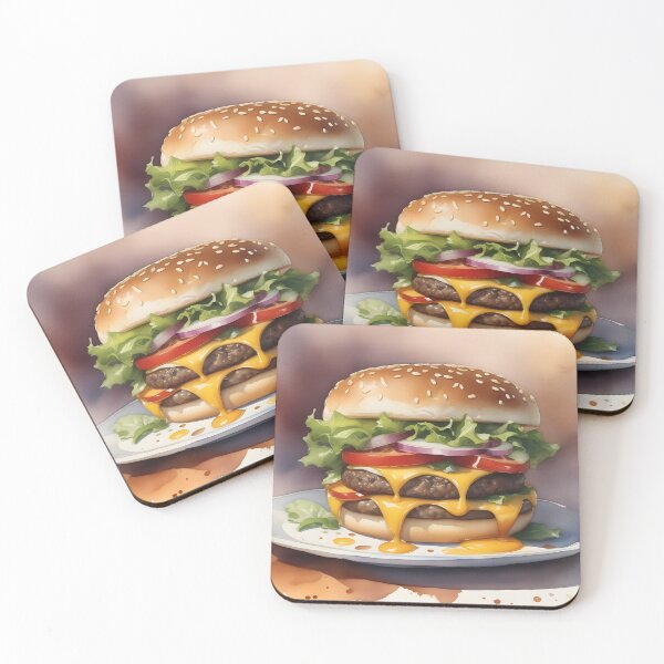 Item preview, Cheeseburger Watercolor Art designed and sold by My Artprintz.