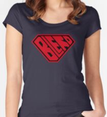 Blerd SuperEmpowered (Red and Black) Women's Fitted Scoop T-Shirt