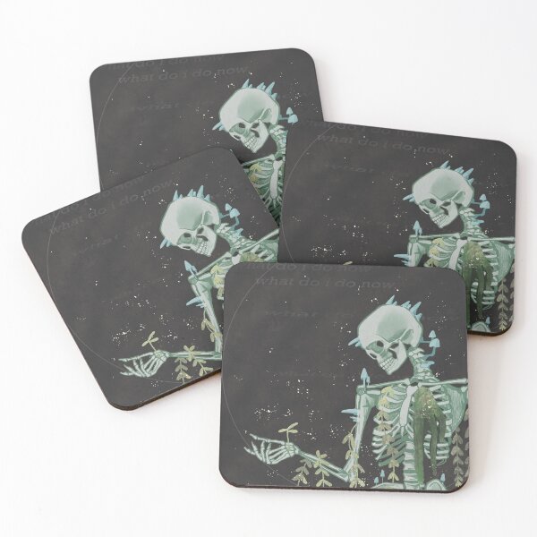 Item preview, Green Contemplating overgrown skeleton  designed and sold by Logieart.