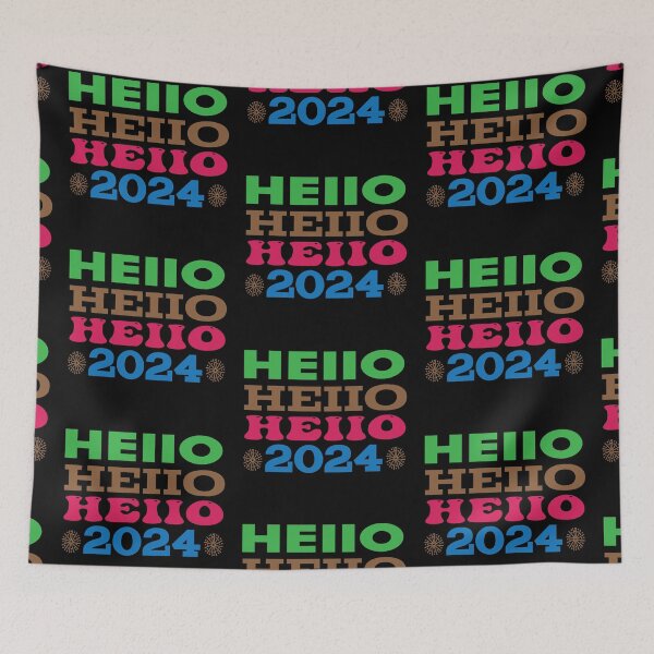 Item preview, Hello hello hello 2024, A Happy New Year! designed and sold by Cerulean-Shop.