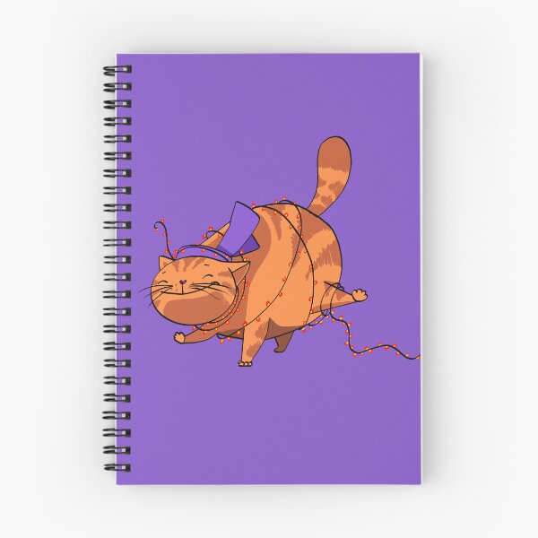 Aperçu de l'œuvre Orange Tabby emmêlé dans les lumières de Noël créée et vendue par Ash Dowdy.