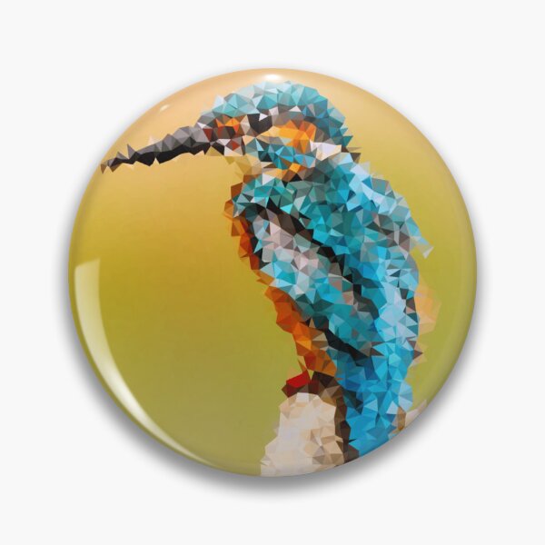 Item preview, Kingfisher Low Polygon Digital Low Poly Art designed and sold by SpiroJo.