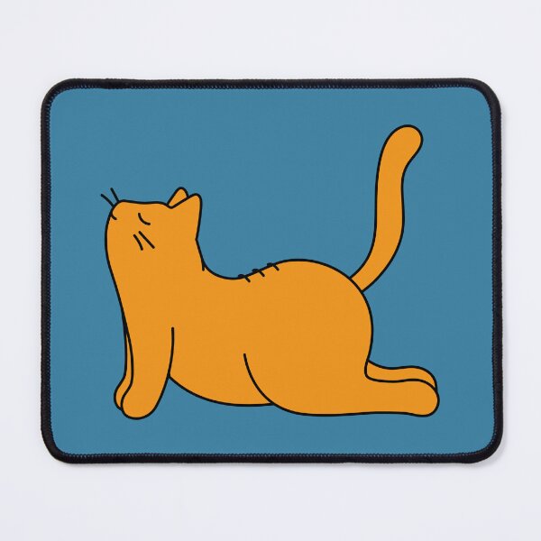 Item preview, Orange Cat Stretching, Cat Doing Yoga. designed and sold by Picky-Cat.