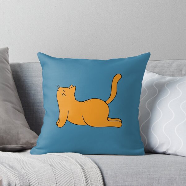 Item preview, Orange Cat Stretching, Cat Doing Yoga. designed and sold by Picky-Cat.