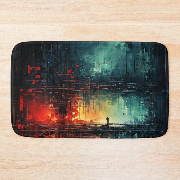 Item preview, Abstract Art in Blue and Red designed and sold by NeoNebulaArt.