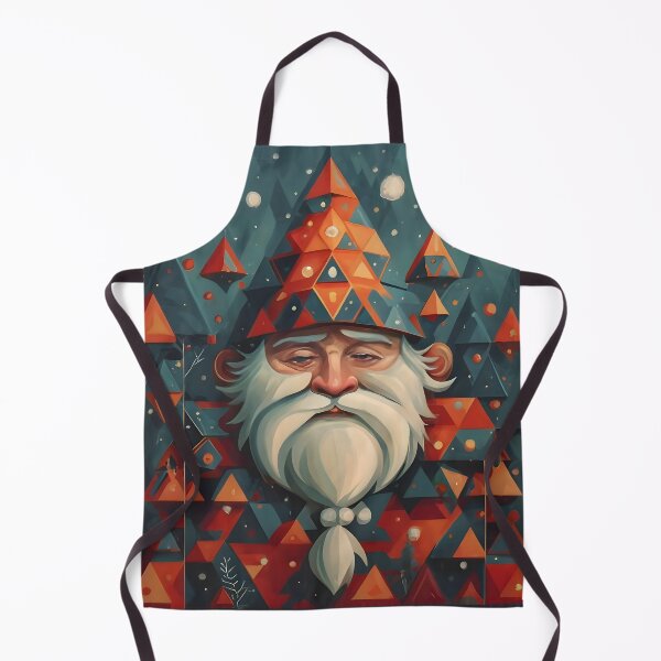 Item preview, Abstract Winter Red Geometric Gnome designed and sold by DragonRealms.