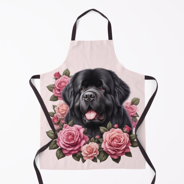 Item preview, Black Newfoundland Dog with Roses Valentine's Day designed and sold by Animals-on-me.