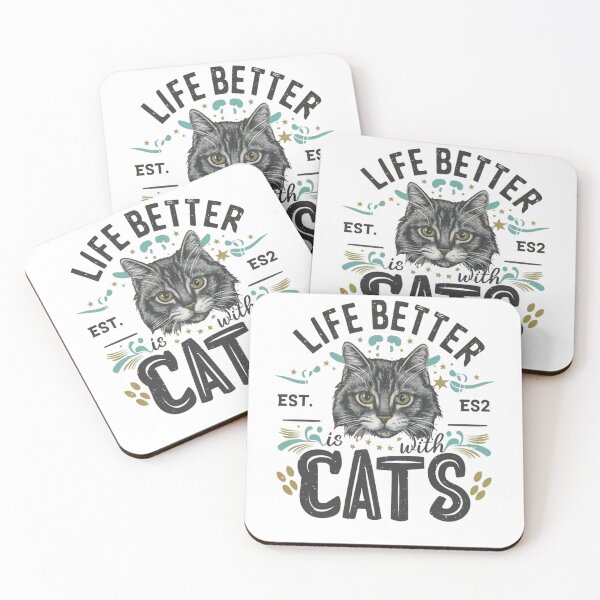 Item preview, life is better with cats designed and sold by IdeasDream.