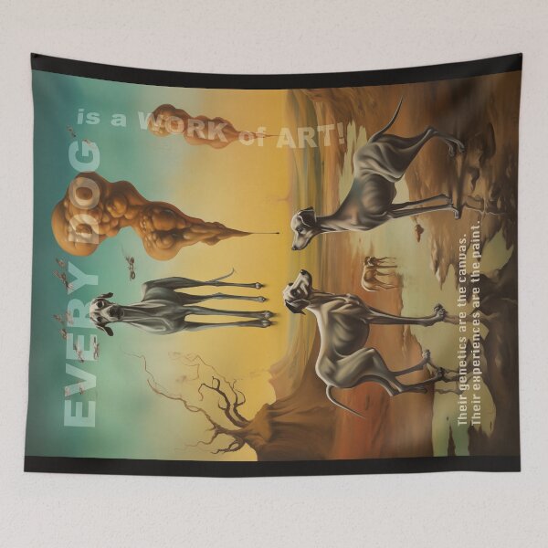 Item preview, Every Dog is a Work of Art Surrealism Inspired Poster designed and sold by Nola Lee Kelsey.