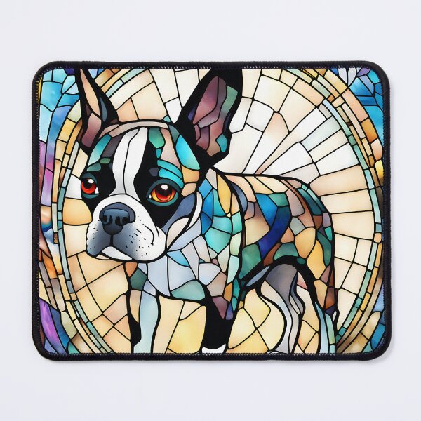 Aperçu de l'œuvre Boston Terrier Chien Vitrail Art Coloré Chien Boston Terrier Chien Amant Cadeau créée et vendue par MotleyPlay.