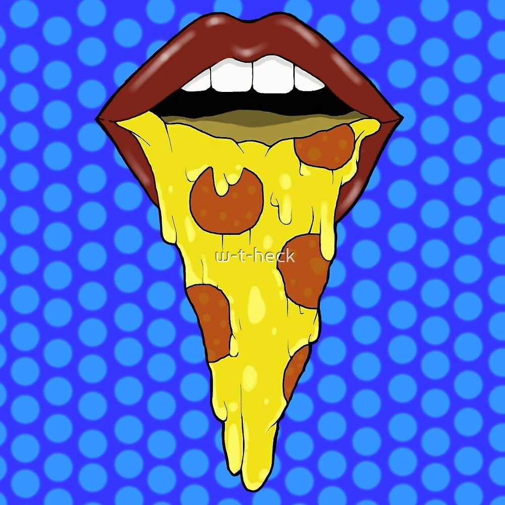 &quot;Pop Art Pizza Lips&quot; by wtheck Redbubble