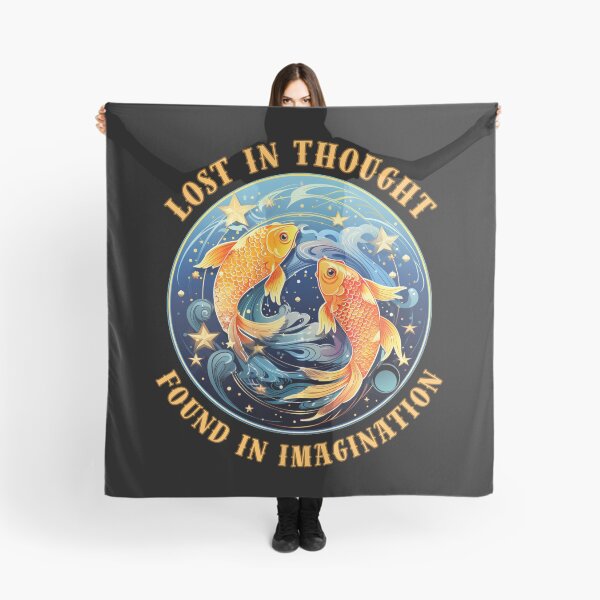 Item preview, Lost In Thought, Found In Imagination. pisces quote designed and sold by ZodiacWonders.