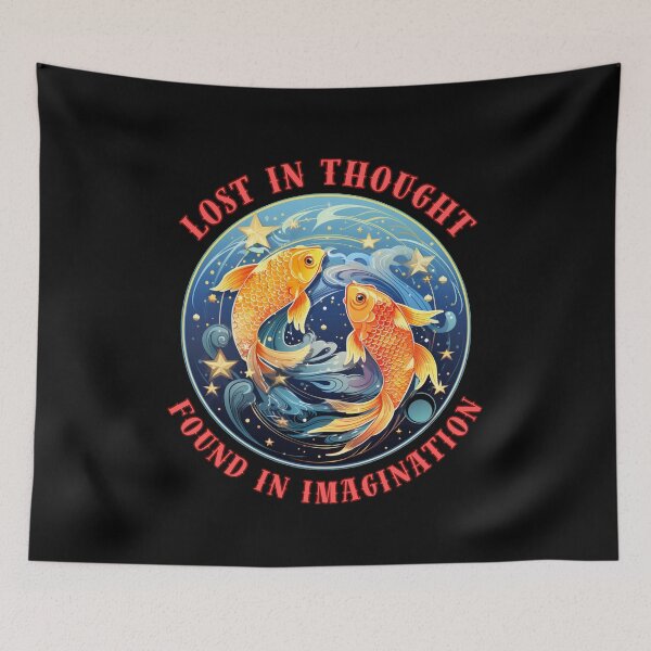Item preview, Lost In Thought, Found In Imagination. pisces lovers designed and sold by ZodiacWonders.