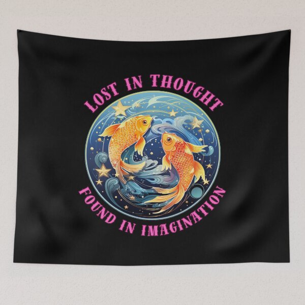 Item preview, Lost In Thought, Found In Imagination. pisces personality designed and sold by ZodiacWonders.