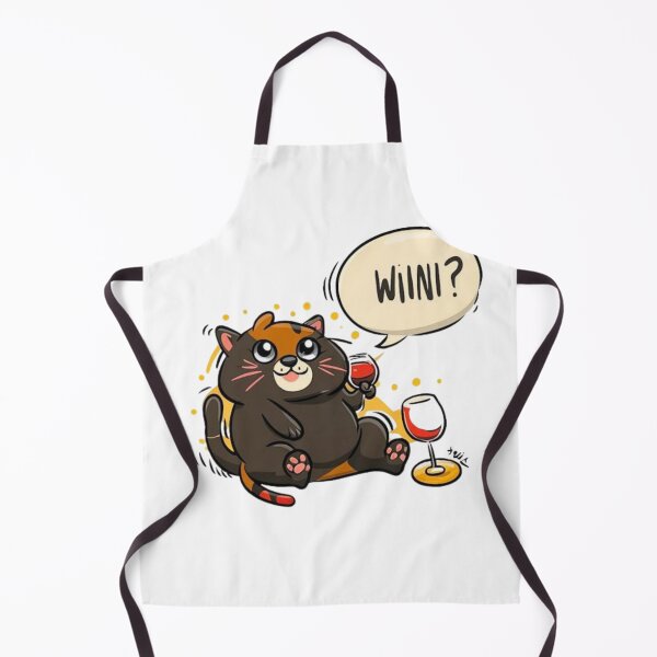 Item preview, cat holding a glass of wine designed and sold by Aleksandra  Marczak.