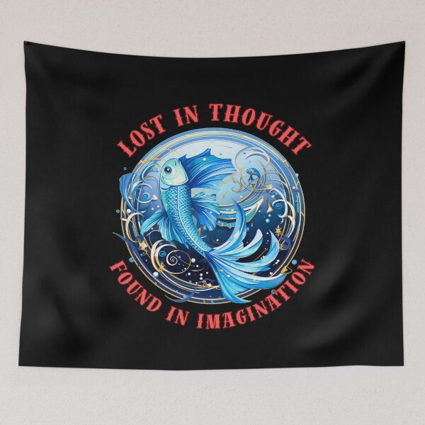 Item preview, Lost In Thought, Found In Imagination. pisces horoscope designed and sold by ZodiacWonders.