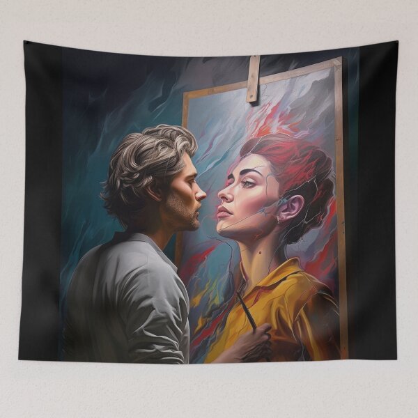 Item preview, Unique Thought Provoking Art Staring Back At Love Oil Painting B180 designed and sold by MPCFICTION.