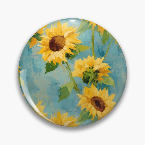 Artikelvorschau, Vintage-Sonnenblume – künstlerisches nahtloses Design – impressionistisches Blumenmuster entworfen und verkauft von HAL2501.