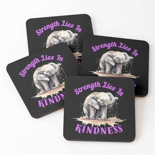 Item preview, Strength Lies In Kindness. elephant face designed and sold by ElephantVibes.
