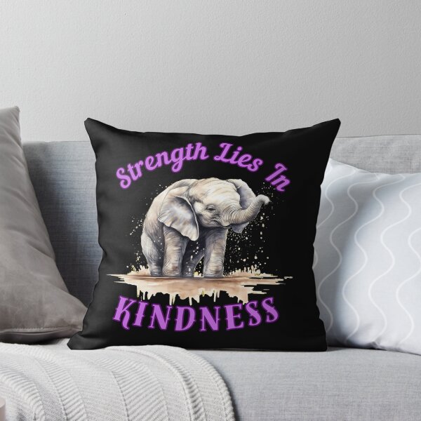 Item preview, Strength Lies In Kindness. elephant face designed and sold by ElephantVibes.