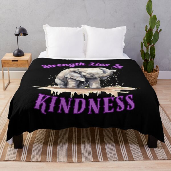 Item preview, Strength Lies In Kindness. elephant face designed and sold by ElephantVibes.