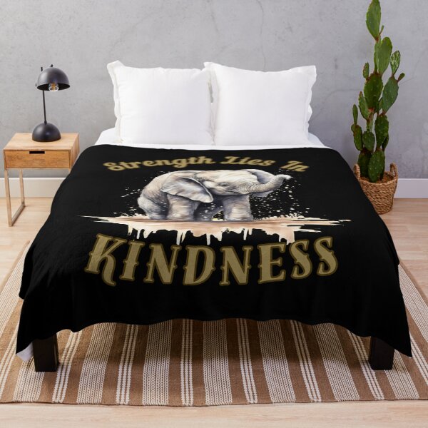 Item preview, Strength Lies In Kindness. elephant portrait designed and sold by ElephantVibes.