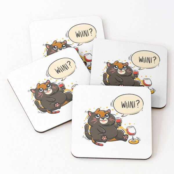 Item preview, cat holding a glass of wine designed and sold by Aleksandra  Marczak.